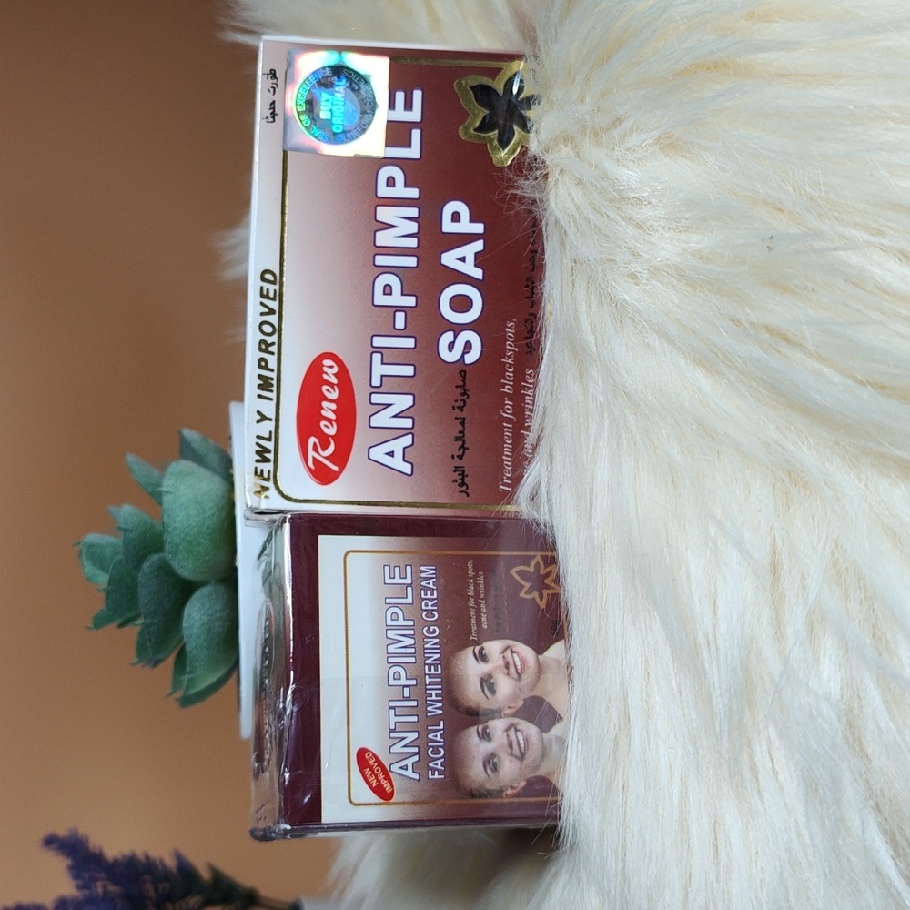 Renew anti pimple soap with facial cream